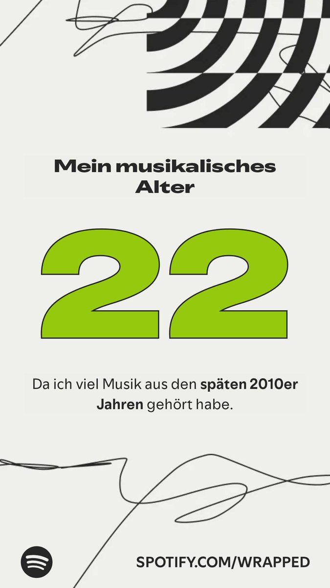 Will ja nicht angeben, aber....
Hier ist mein musikalisches Alter laut #SpotifyWrapped. 
spotify.com/wrapped-share/…