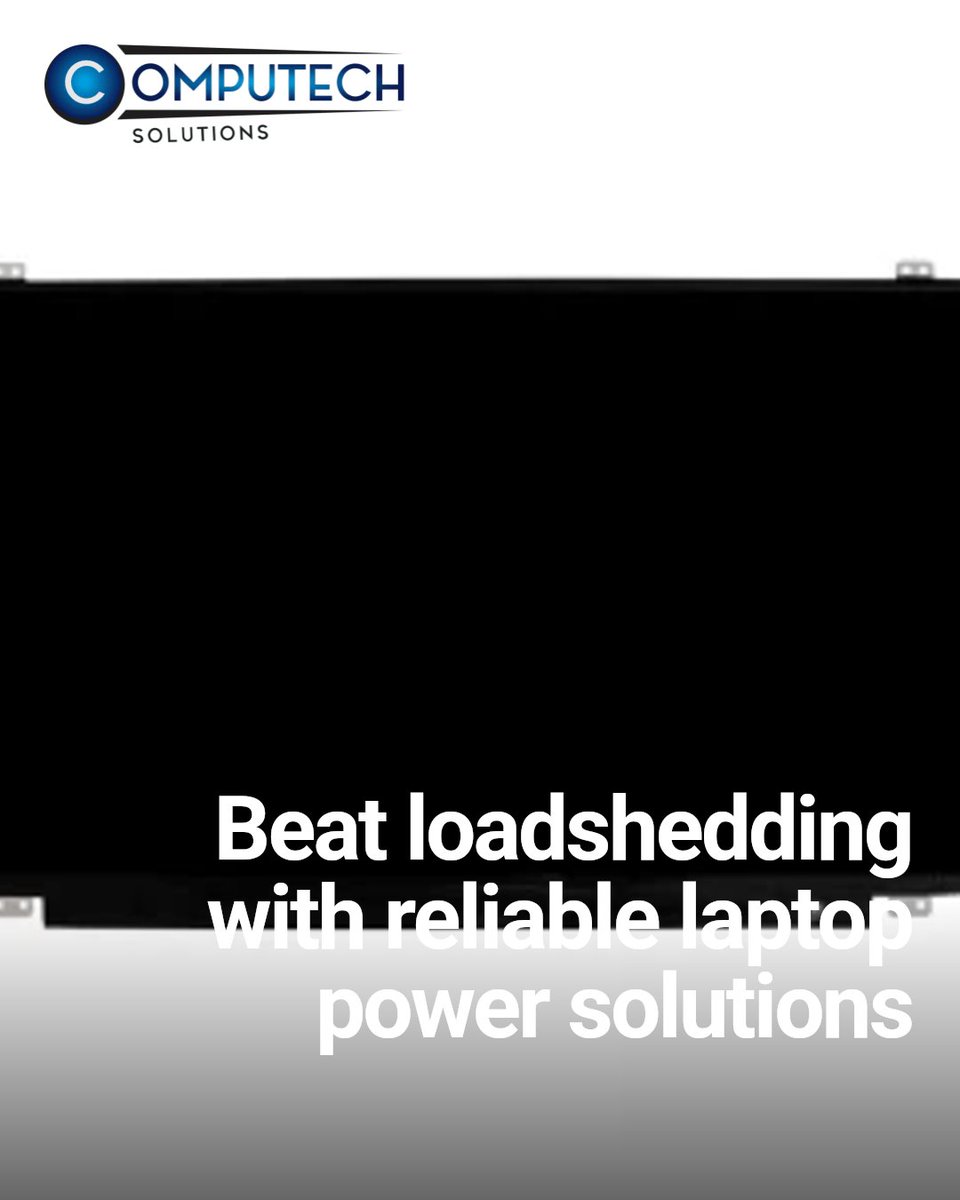 Computech_PTA's tweet image. Laptop problems? Repair and save with Computech Solutions. High-quality batteries and chargers available. Beat loadshedding. Shop our sale now! #LaptopRepair #ComputechSolutions #TechSupport #LaptopCharger #LaptopParts

WhatsApp us now wa.me/0878221284