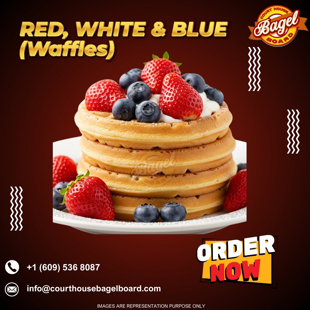 bagelboardcmch's tweet photo. 👉Celebrate flavor with Red White & Blue Waffles featuring fluffy sweetness topped with vibrant berries and smooth cream for a festive treat perfect for mornings or celebrations that brighten your day & lift your taste!
#SweetStart #WaffleLovers
👉Website: https://t.co/X7ird34Fi6 https://t.co/nX3IV0B2MY