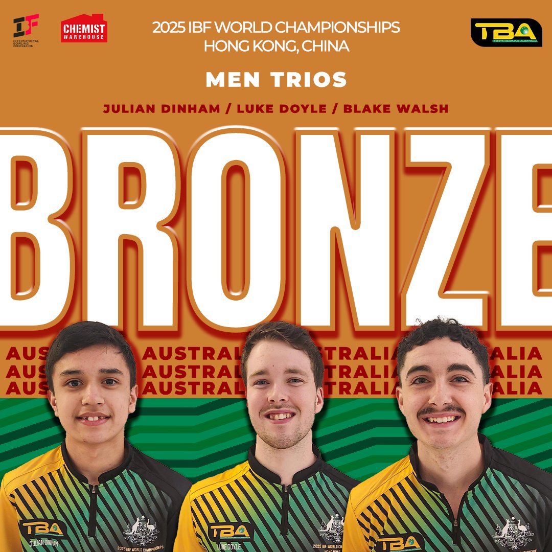 🥉 BRONZE FOR AUSTRALIA! 

Denmark edged out the Aussies 2–1 in a gripping semi-final, but this young trio left everything out there and earned their place on the podium.

💚💛 This team has done the nation proud. 💛💚