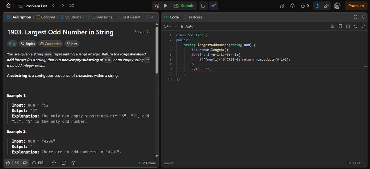 gauravnickk777's tweet image. GM EVERYONE ☀️ 
DSA: Largest Odd Number in String 🔢
DBMS: Practiced important questions 📘
Stats: Watched videos related to Statistical Techniques 🎥📊

#CodingJourney #DSA #DBMS #Statistics #DailyProgress