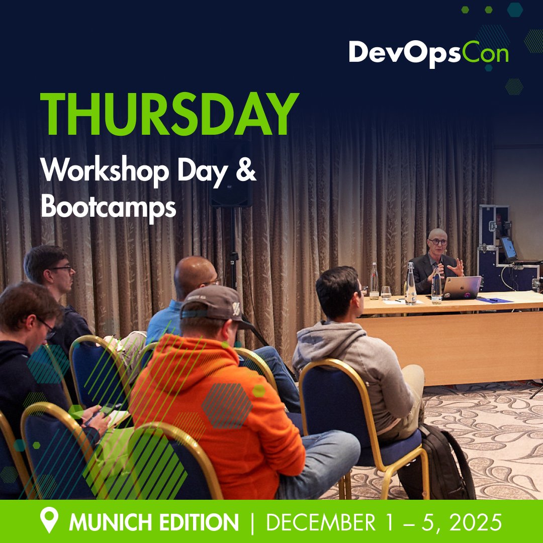 devops_con's tweet image. ⚡ Thursday at #DevOpsCon Munich is all about #workshops and #bootcamps

Whether you’re leveling up #Kubernetes skills, refining security strategies, or exploring new architecture patterns, today is designed for hands-on growth and sustained focus.

😍 Explore the program:…