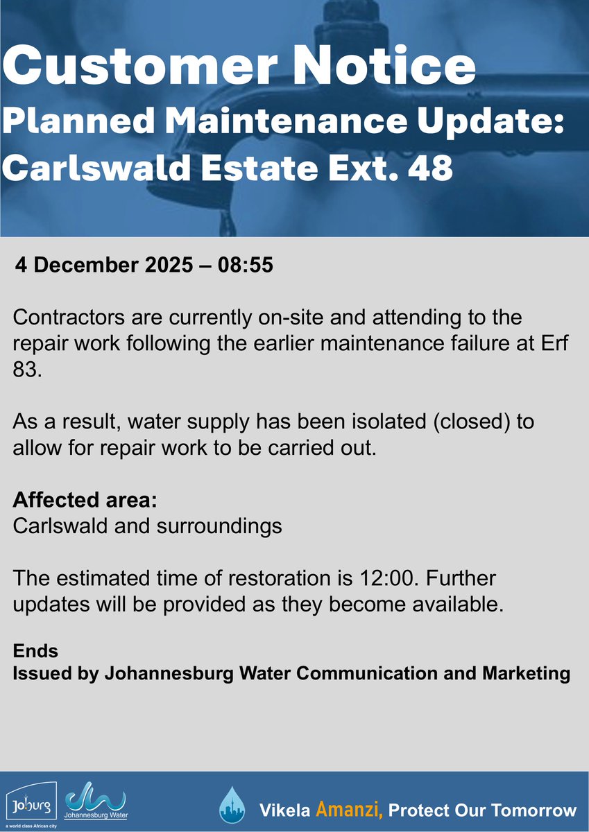 Johannesburg Water tweet media