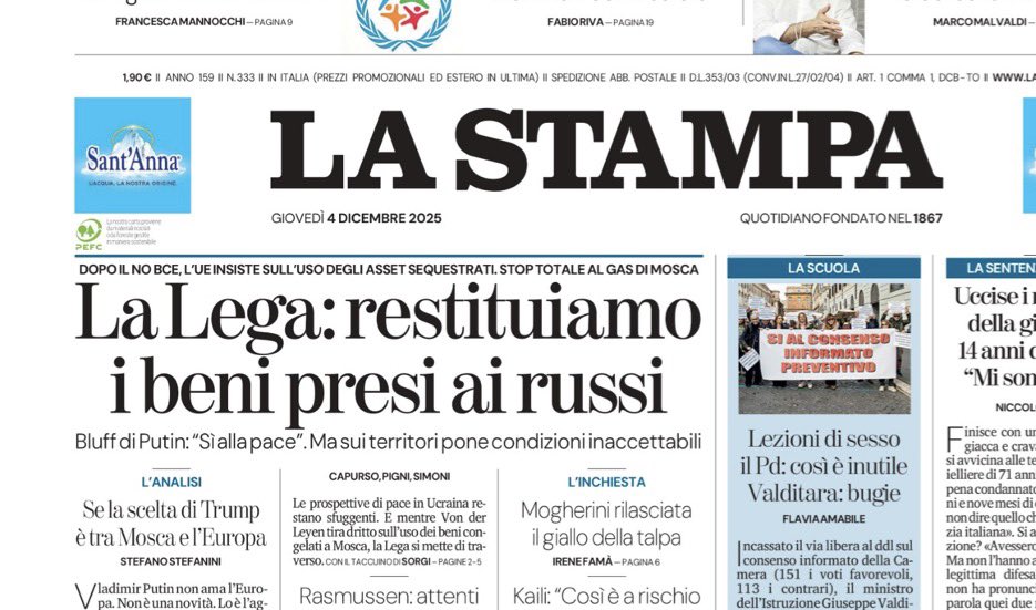 marattin's tweet photo. E dopo “un moscerino non deve disturbare un orso” (che Salvini disse al Corriere della Sera in merito alle misure di difesa della NATO di fronte agli sconfinamenti russi nel Baltico), ecco un’altra posizione chiara di politica estera della Lega.

Molto chiara. 

Per chi - finalmente - vuole vedere.