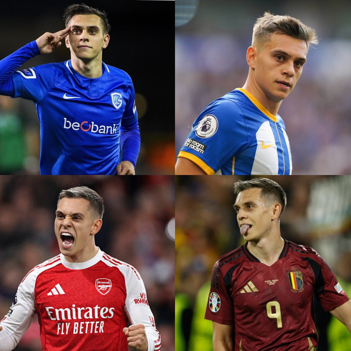 nicowizzyikenna's tweet image. He started his career with Genk.

The first Brighton player to score a hat-trick in the EPL, doing so against Liverpool on 1/08/2022.

He has scored 33 goals in 140 games for Arsenal. 11 goals in 50 caps for Belgium NT

Leandro Trossard is 31 today.

#AFC #BHAFC @LTrossard