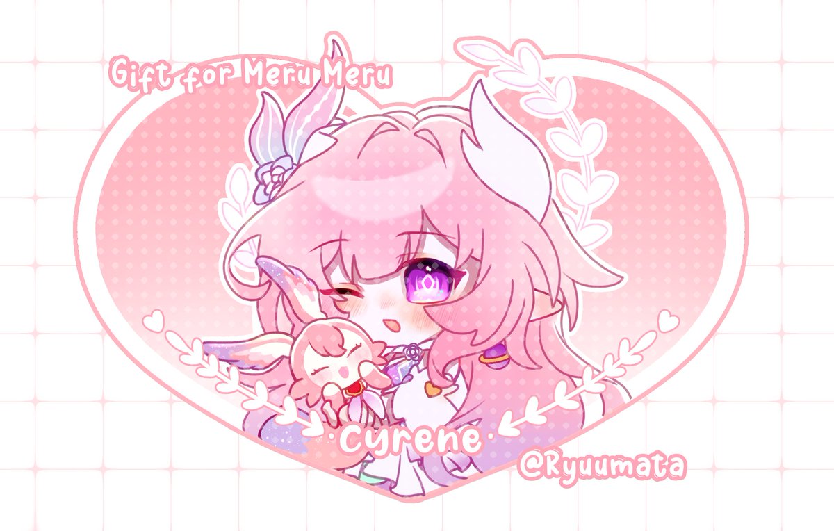 Ryuumata's tweet photo. I haven't played this story yet but she's cute 💖💖 
#HonkaiStarRail #Cyrene https://t.co/gDsVYrOR0t