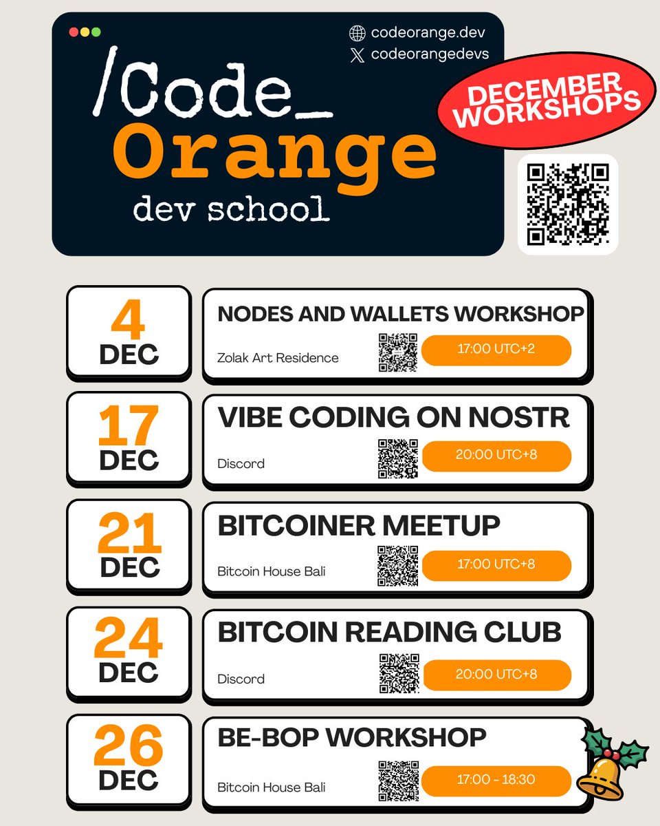 December schedule is out! See you at the workshops🙃