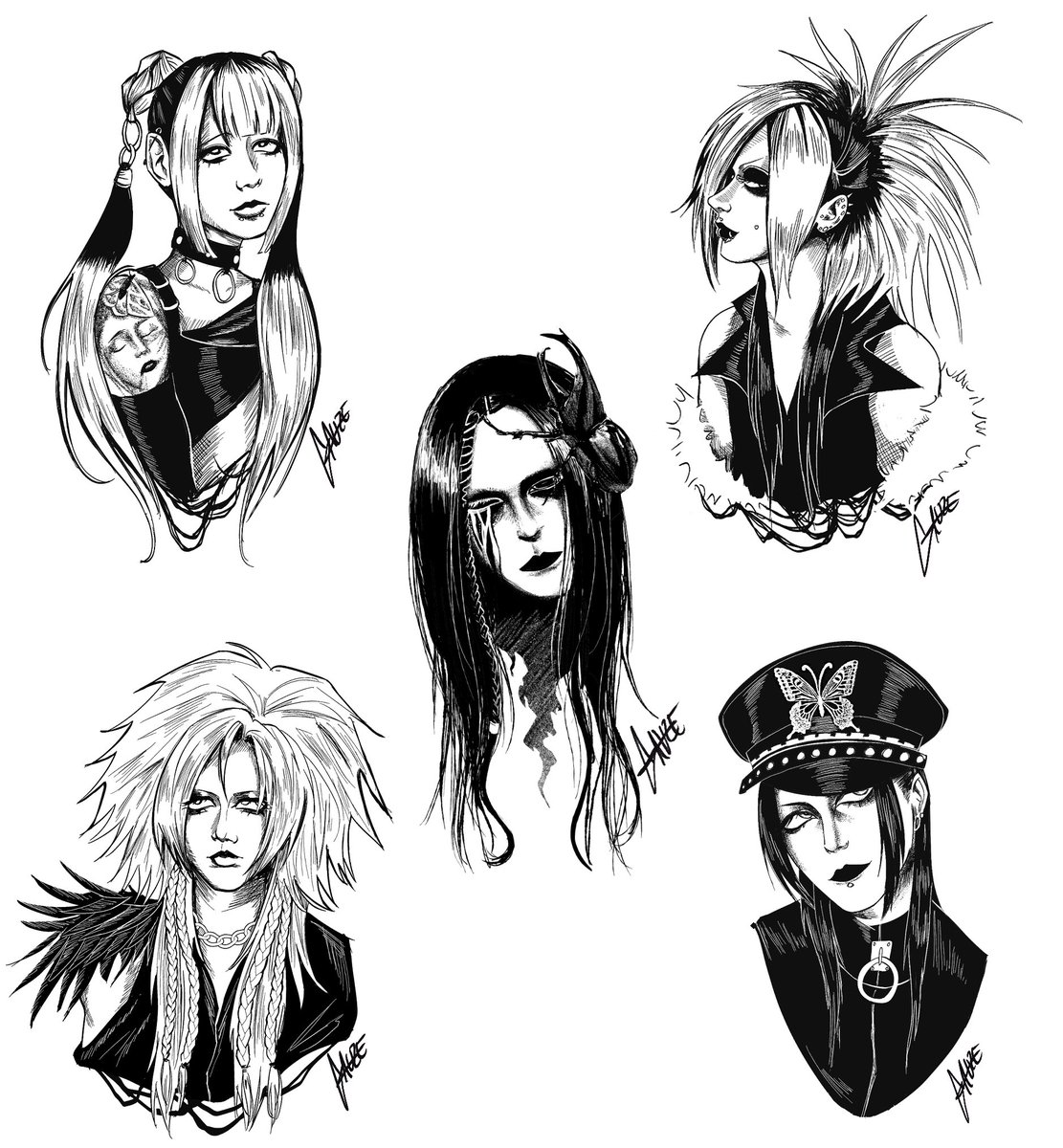 #DAMNED
here are the illustrations for my stickers ✌︎︎