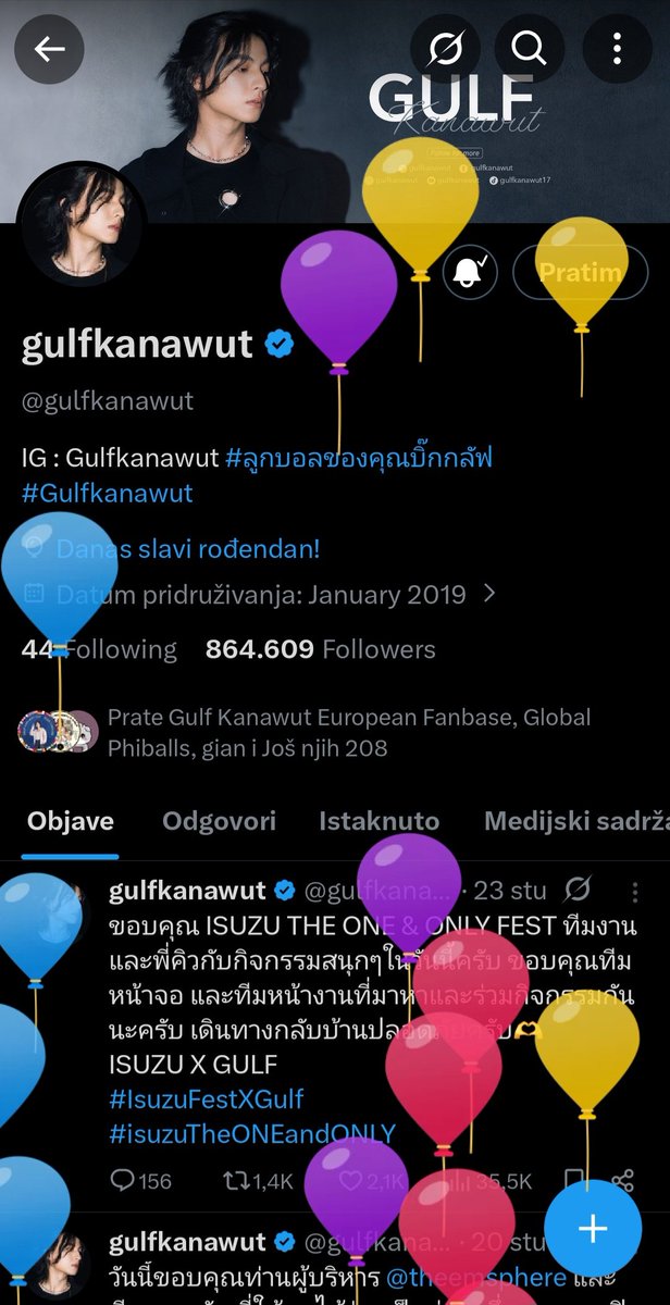 vimeanam's tweet photo. Happy birthday dear Gulf! ❤️‍🩹

SHINING GULF BDAY
#28thGulfGlowUp
#GulfKanawut​
@gulfkanawut https://t.co/H5xgrBJeRe