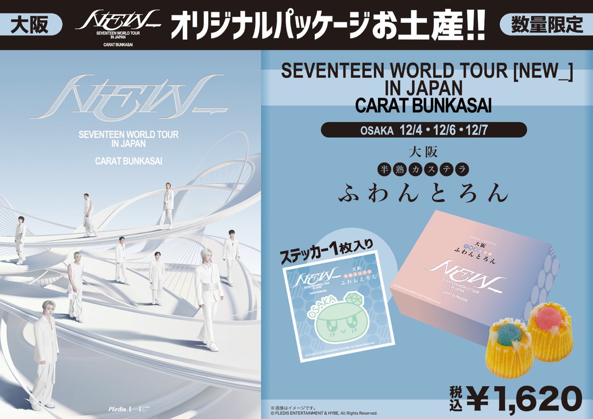 SEVENTEEN WORLD TOUR [NEW_] IN JAPAN CARAT BUNKASAIｵﾘｼﾞﾅﾙﾊﾟｯｹｰｼﾞお