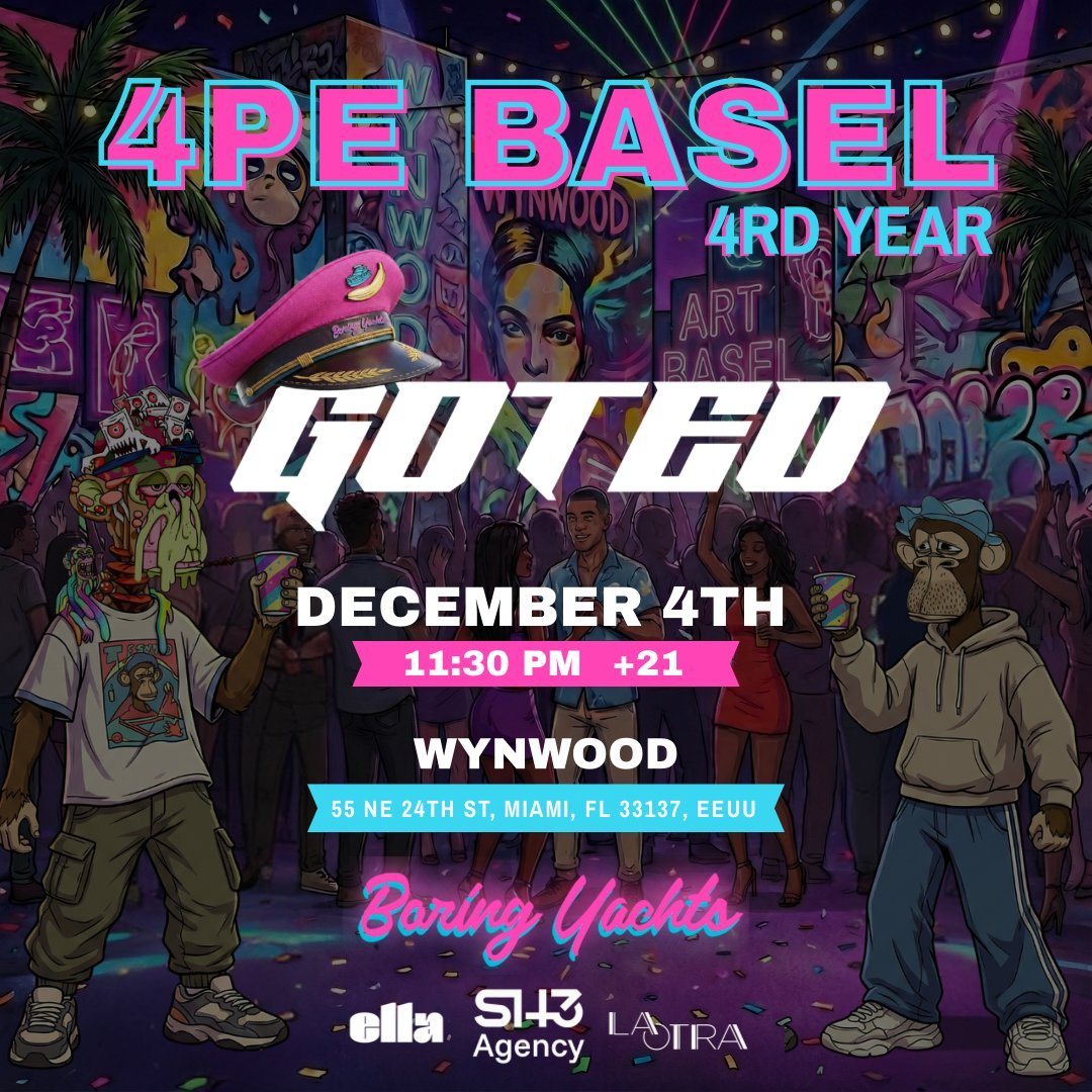 GM Captain’s, see u tonight at Ape Basel, another wild &amp; boring night ahead 🦍