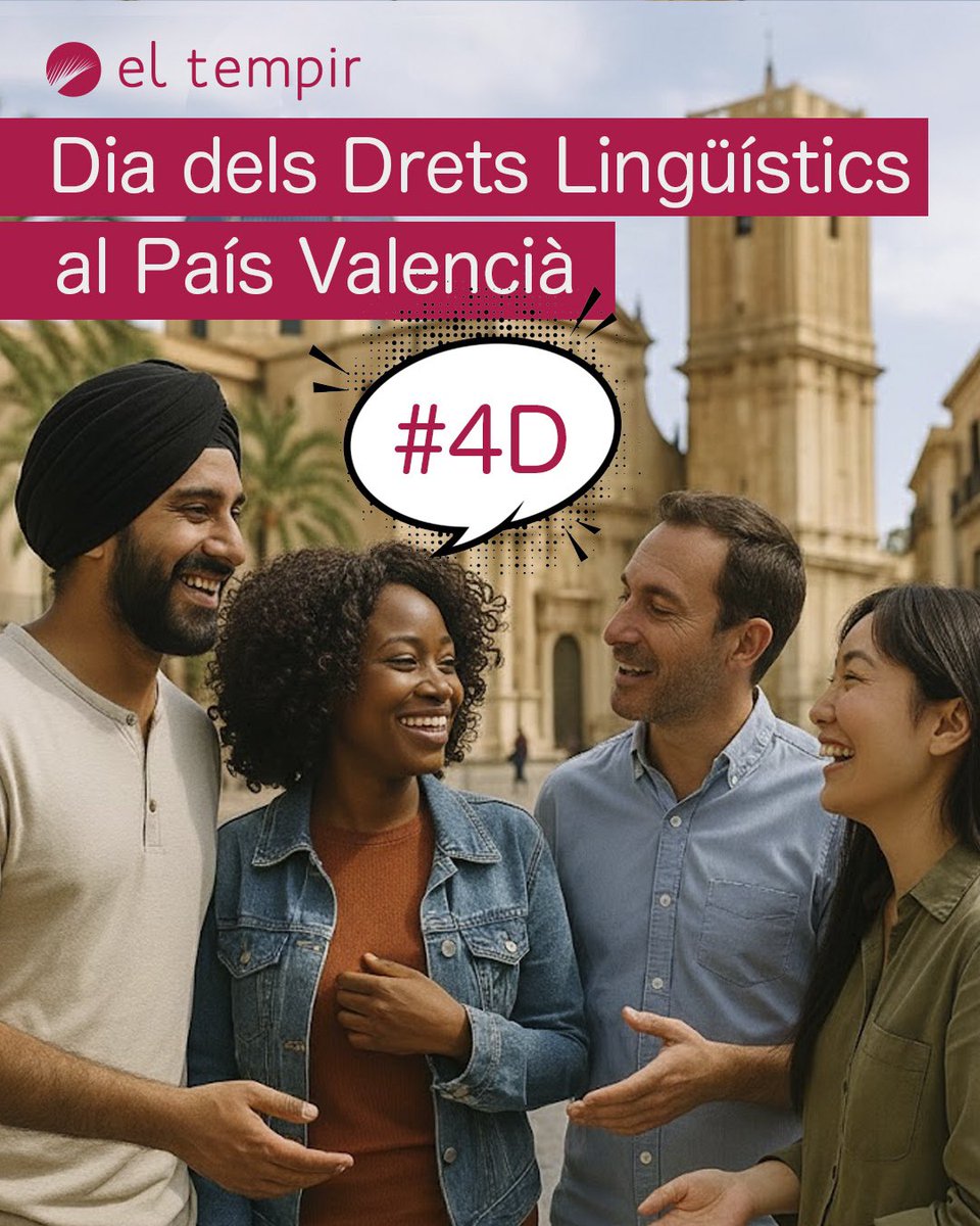 El #4D ens recorda que el valencià no és un simple instrument de comunicació: és un dret, un patrimoni comú i vincle cohesionador d'identitat col·lectiva. Davant el bilingüisme liberal de la GVA que el minva i el subordina, la millor defensa és parlar-lo i exigir tracte equitatiu
