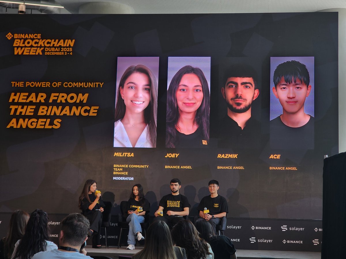 Day 2 started with angels pannel!
THE POWER OF COMMUNITY HEAR FROM THE BINANCE ANGELS

#BinanceBlockchainWeek