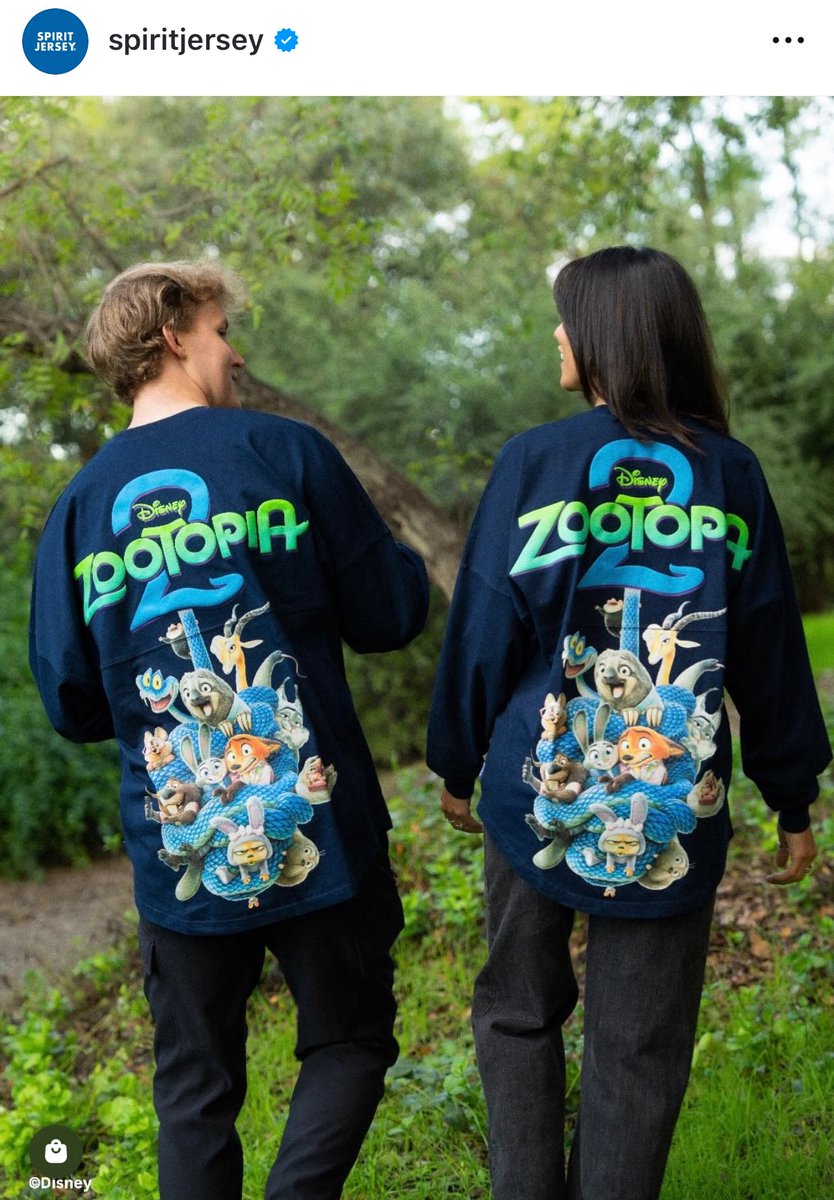 ズートピア2の
すんごいスピジャでる🥹

パークじゃなくてスピリットジャージー公式インスタ〜🐍