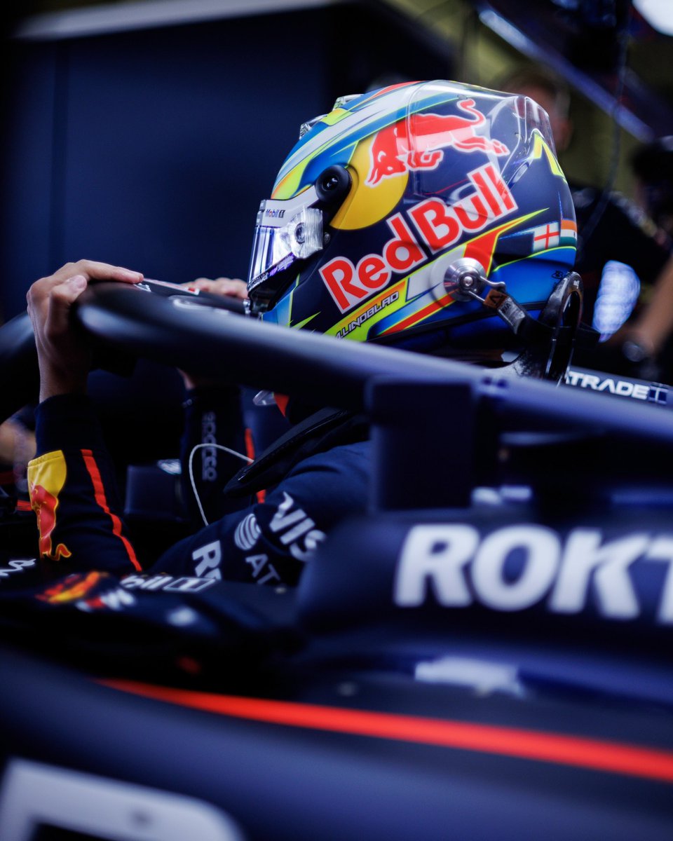 redbullracing's tweet image. Confirming that Arvid Lindblad will drive Yuki’s RB21 for First Practice, this weekend ⏱️

#F1 || #AbuDhabiGP 🇦🇪