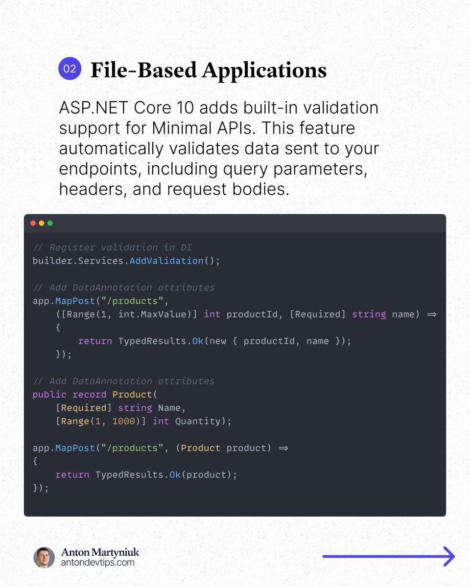 AntonMartyniuk's tweet image. .NET 10 is one of the best releases ever.

Here are the top updates 👇

.NET 10 and C# 14 were released on November 11, 2025.

As a Long-Term Support (LTS) release, .NET 10 will receive three years of support until November 14, 2028. This makes it a solid choice for production…