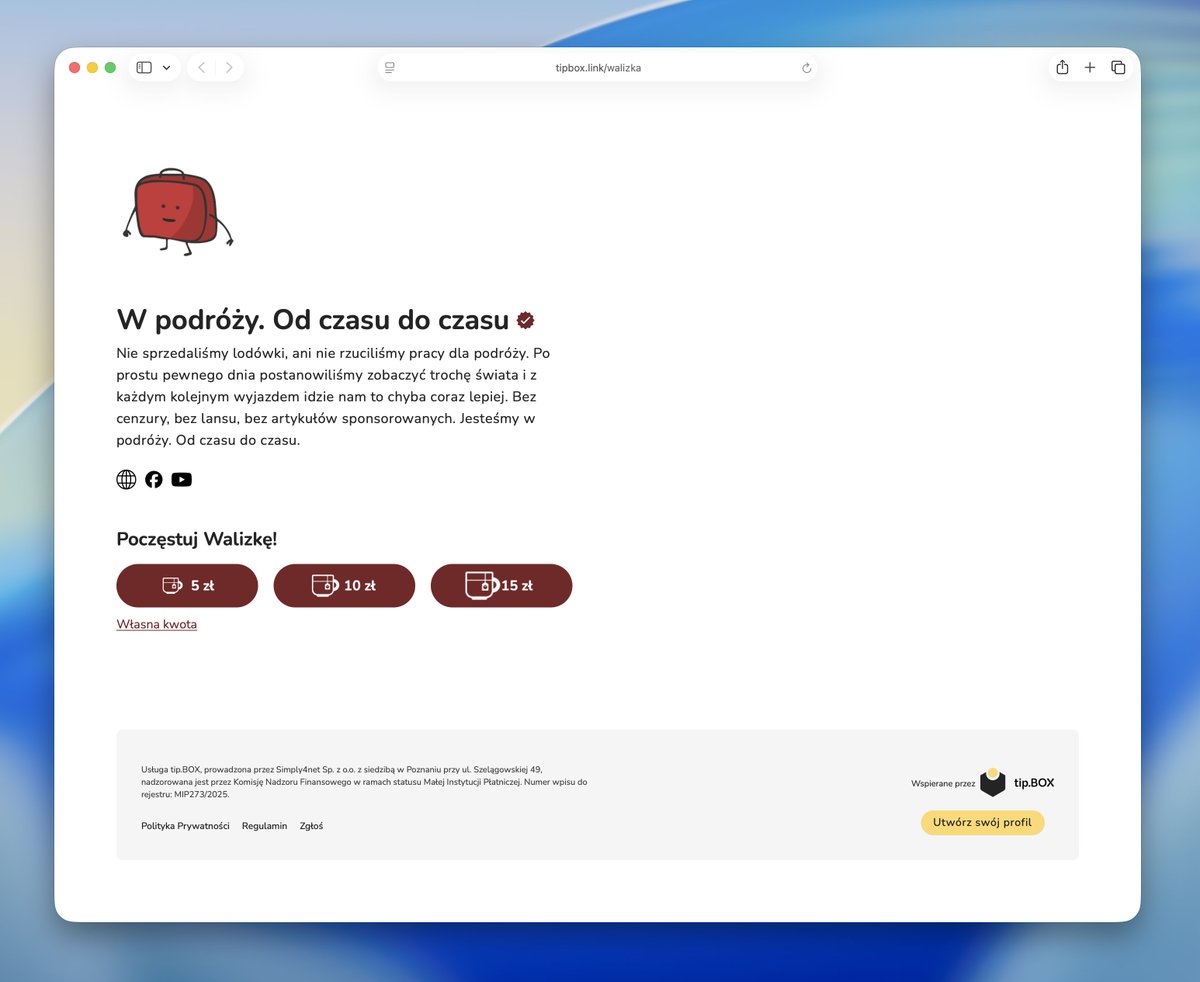tipBOXpl's tweet photo. Nie sprzedali lodówki, ani nie rzucili pracy dla podróży. Po prostu pewnego dnia postanowili zobaczyć trochę świata. Poznajcie profil "W podróży. Od czasu do czasu".
👉 https://t.co/SvayXlRNxr https://t.co/gfjW0CWnoM
