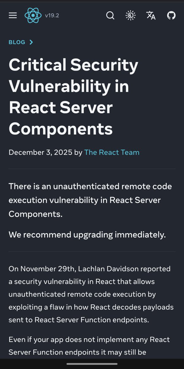 jit1873's tweet image. Another day , another vulnerability in JS ecosystem :( 
#reactjs
