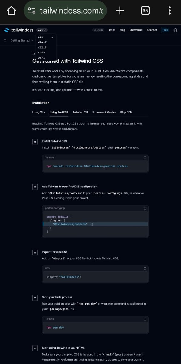 chidi_augusta's tweet image. Setting up Tailwind CSS with PostCSS in my Vite + React project was super smooth.
Install ➜ Init ➜ Configure paths ➜ Add Tailwind directives ➜ Run npm run dev.
Clean, fast, responsive UI workflow

#ReactJS #TailwindCSS #Vite #WebDev