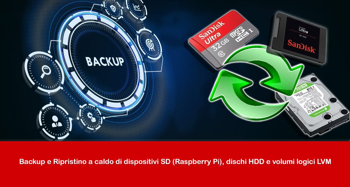 ReDevil2o0o's tweet image. Backup e Ripristino a caldo di dispositivi SD (Raspeberry Pi), dischi HDD e volumi logici LVM raffaelechiatto.com/backup-e-ripri… 

#raspberry #sd #lvm #hdd #backup #ddtpro
