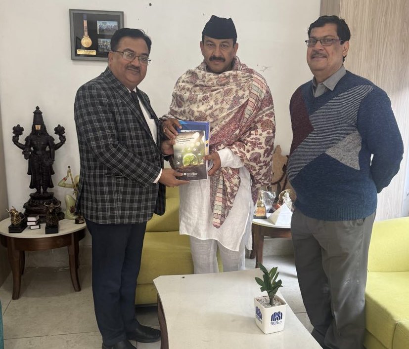 icsi_cs's tweet image. #CS Dhananjay Shukla, President, #ICSI met Shri Manoj Tiwari, Hon&apos;ble Member, Lok Sabha, to apprise him about the #CS Profession and the various initiatives taken by the #ICSI aimed towards building a strong and #resilient India @ManojTiwariMP