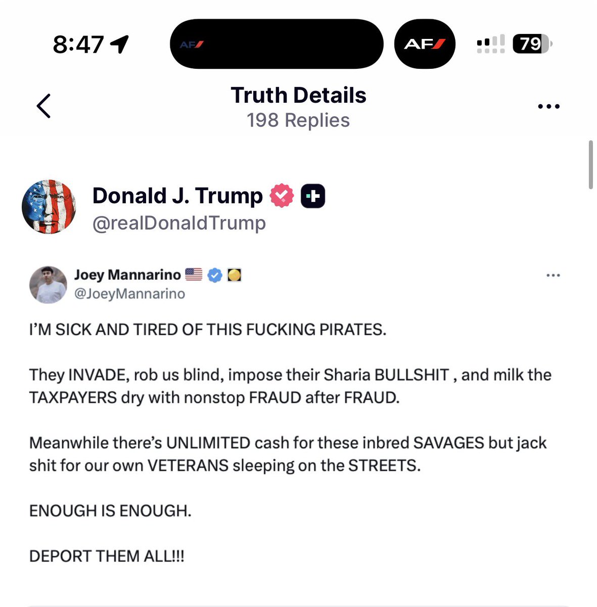 President Trump reposted my tweet on Truth Social.

If this is how he truly feels about Somalians, I love him more than I knew I could!