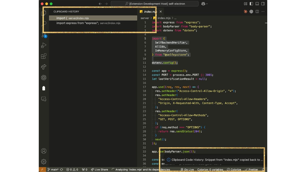 kartik_mehta8's tweet image. It happens we often have to keep track of our clipboard when we’re dealing with different features in the same repo.

You’re fixing a bug in file A, refactoring file B, grabbing a helper from file C… then you switch branches or projects and the snippet you just copied is gone.…