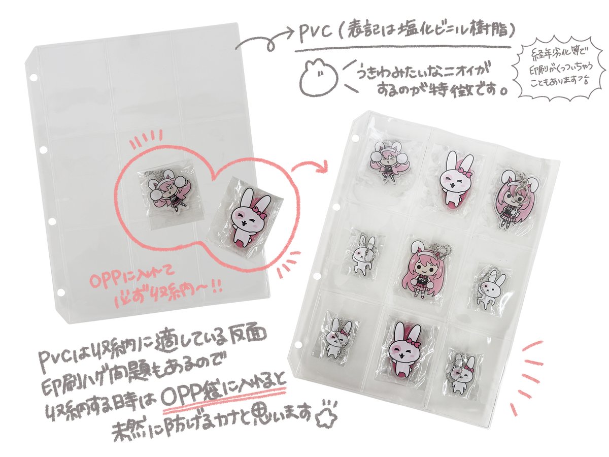 弊社くんのリフィルでアクリルグッズを収納している皆さん～っ🙋‍♀️🙋‍♀️！印刷剥がれないかな！？大丈夫かな！？が気になっている方もいるかなと思ったので、まとめてみました🙆‍♀️🙆‍♀️🌟参考になれば嬉しいです～っ😊😊🙏✨