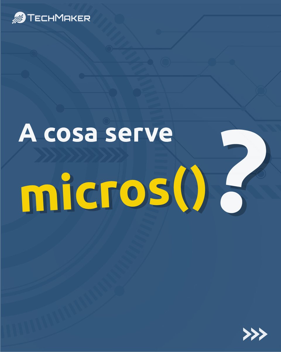 TechMakerIT's tweet image. A cosa serve la funzione micros()?

🎯 La funzione #micros misura il tempo trascorso da quando la scheda #Arduino ha iniziato ad eseguire il programma.

#TechMaker - Libera la tua voglia di costruire

#elettronica #function #diy #micros