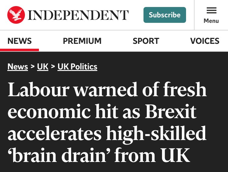 RejoinP's tweet image. 🚨 Brexit&apos;s brain drain is hitting post-war levels British talent fleeing like never before.

252,000 Brits leaving yearly now, up from 131,000 pre-Brexit (2019), more than double the 106,000 in 2016.

#ExitBrexit #RejoinEU