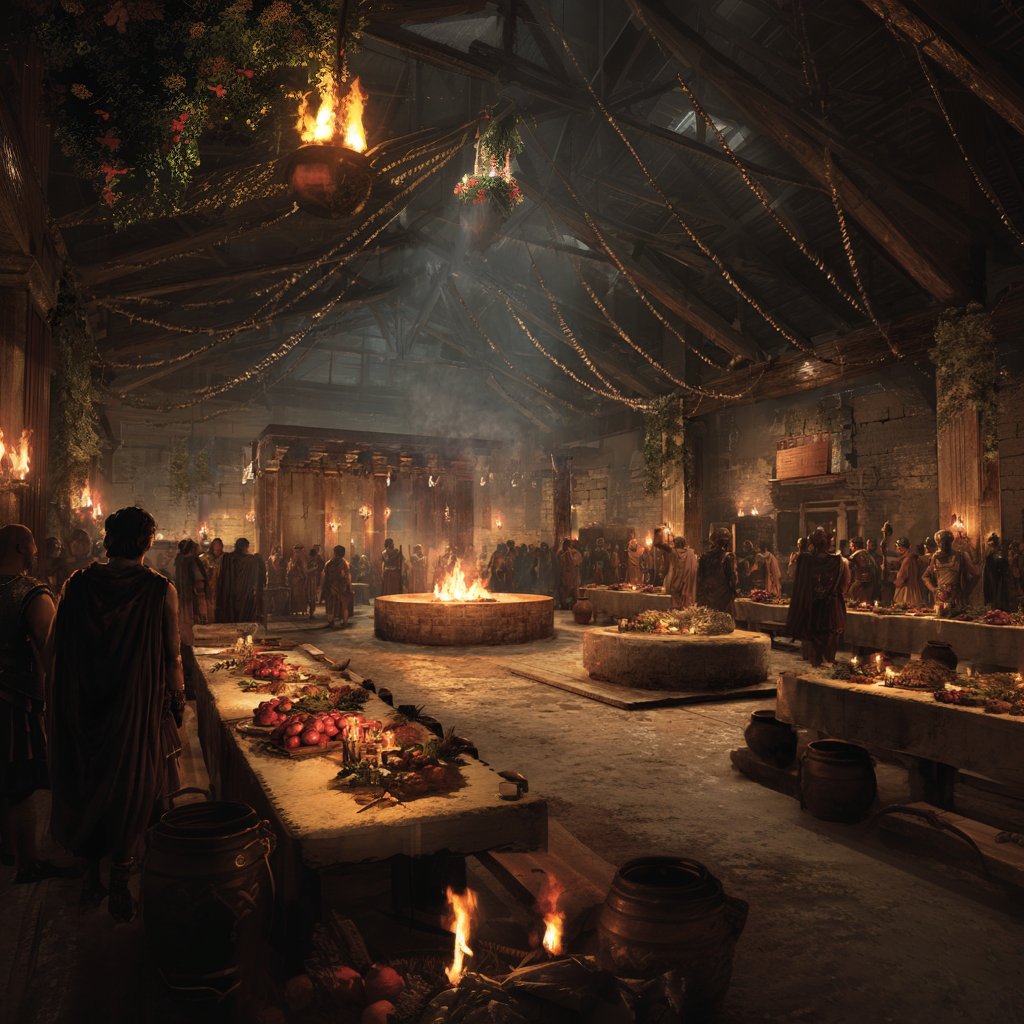 Imagine pulling into your own driveway… and the stable lights are on.
 You’re thinking “burglar.”
 Then you open the doors, and it’s… not your stable anymore.
 Firelight. Music. People in Roman armor. A party that’s too real to be a prank.
 And when you reach out, your hand