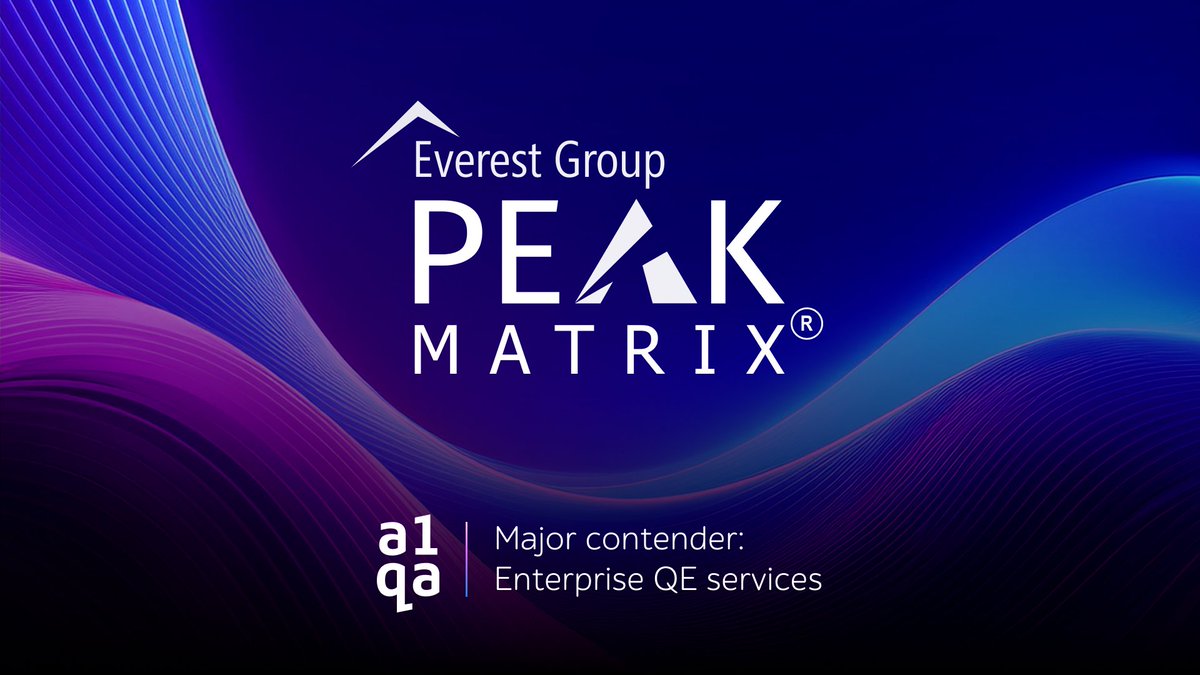 A1QA_testing's tweet image. 🚀  Thrilled to be named a Major Contender in the @EverestGroup Enterprise QE Services PEAK Matrix® 2025! 
This validates our 20+ years of enterprise-grade expertise in de-risking complex IT for global leaders. 
Read the full news here: hubs.ly/Q03WQGCF0