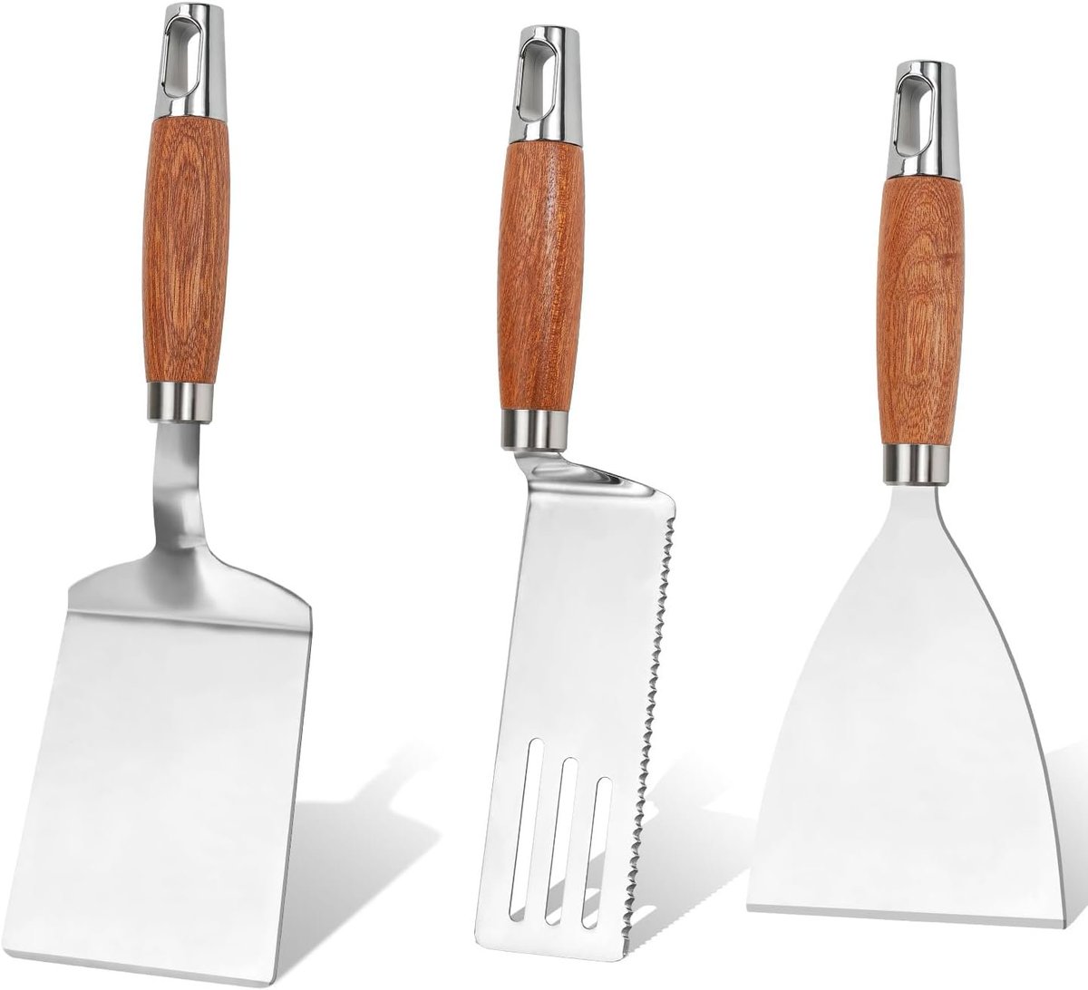 babyfashionusa's tweet image. Stainless Steel Spatula Set, Vayvnt Metal Spatula Set for Cast Iron Skillet, Heavy Duty Solid &amp;amp; Slotted Grill Griddle Turners, Wooden Handle &amp;amp; Beveled Edge, Ideal for Grilling, Cooking, Barbecue

Price :  $6.39

sovrn.co/djqk5bj

#ad #Spatula

Image Credit :  amazon