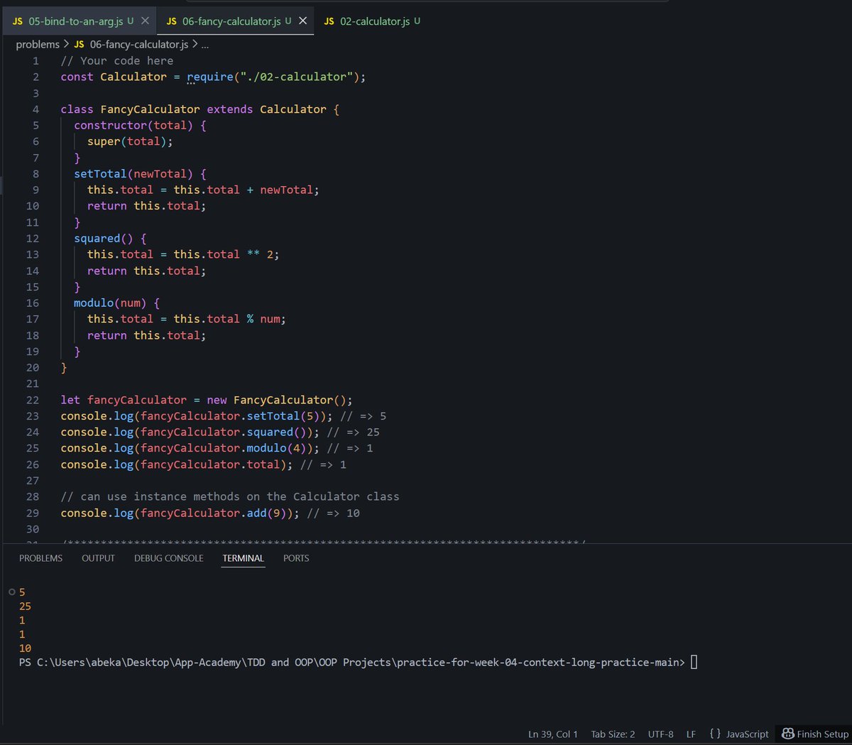 BEKAAMAN2's tweet image. Day 34 of #100DaysOfCode — Built a Calculator class and extended it into a FancyCalculator using JS OOP. Practiced inheritance, super(), and cleaner method design. Loving the progress and the deeper understanding!  #JavaScript #WebDev #Coding #OOP #DeveloperJourney #LearnToCode