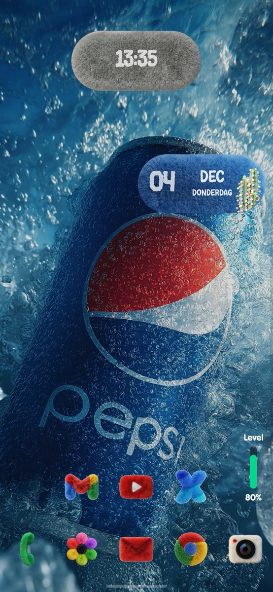 Rene_Amsterdam's tweet image. 📞💥 Fluffy Pepsi 💥📞

Wallpaper by @Pulaxki 

To download from his page here at X, see pic 2 and 3 

And here 👇🏻, pic 4 

Fluffy iconpack including kwgt widgets by @AndroidTools3 

@NovaLauncher 

@SamsungNL Galaxy S25 Plus
