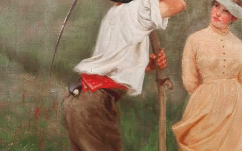 He : So, yeah, about my bum... You see, to cut with a scythe efficiently, you need to hold your upper body still and move it around your pelvis. It makes your glutes as hard as a grinding stone. You can try it... I mean, you don’t need it, but I can teach you...
She: 📝🧐