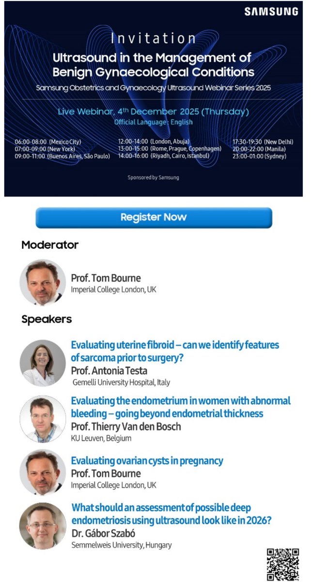 We are live! <a href="/proftombourne/">Professor Tom Bourne</a> #ThierryvandenBosch #AntoniaTesta <a href="/imperialcollege/">Imperial College London</a> <a href="/Samsung/">Samsung Electronics</a> #ultrasound #Gynecology @endometriosis <a href="/semmelweishu/">Semmelweis University</a>