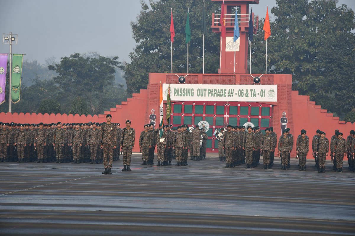 ProDefLko's tweet photo. #PunjabRegiment #AttestationParade #TrainingTransformation 

Nearly 1000 AV Rects incl TA rects of the Punjab Regimental Centre were attested today on 03 Dec 25, marking their proud transition from recruits to soldiers at Ramgarh Cantonment.

(1/3) https://t.co/KxaXl6Nvnd