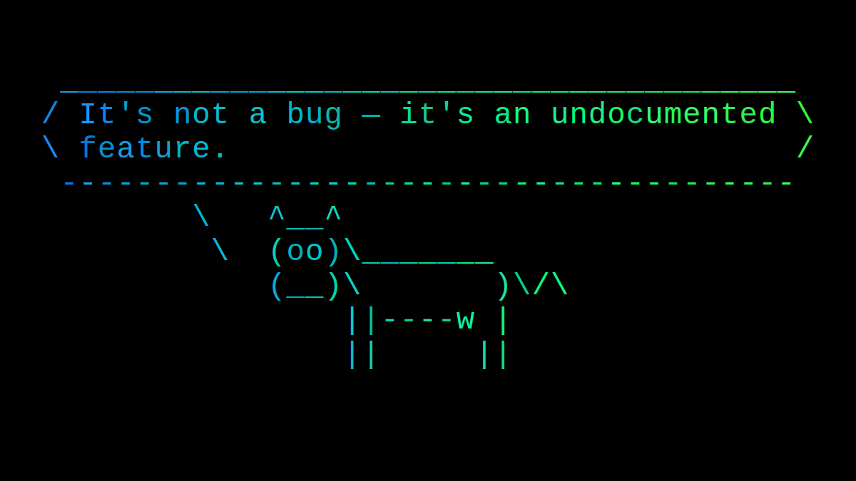 cowsayco's tweet image. #tech #dev #coding #devmemes #developers #devjokes #codinglife