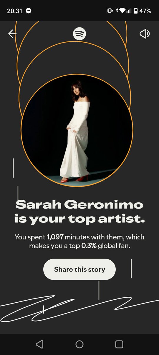 So happy for my <a href="/Spotify/">Spotify</a> wrapped 2025
Queen Sarah G is my no.1 Top Artists 
<a href="/gmusicph/">G Music</a> #SpotifyWrapped <a href="/JustSarahG/">Sarah Geronimo</a> #SarahGeronimo