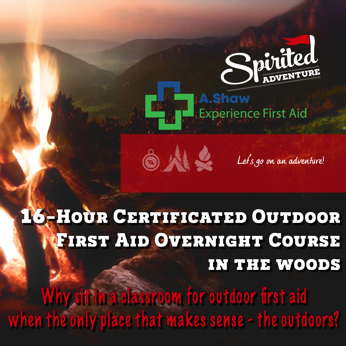 🚨 16-Hour Certificated Outdoor First Aid – Overnight Woodland Course! 🌲🔥
Delivered by Allan Shaw Experience spirited-adventure.jimdoweb.com/our-adventures…        #Brumhour #Worcestershire #Bridgnorthhour