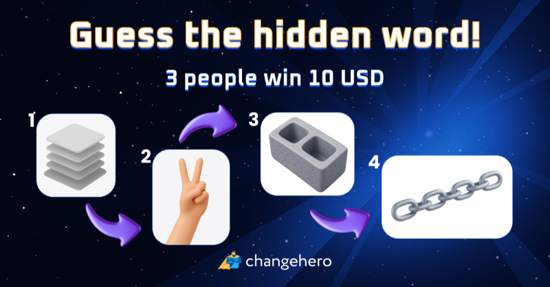 Changehero_io's tweet photo. 🎁 Giveaway time!

Think you can crack the hidden word?

- Like &amp; repost
- Follow @Changehero_io
- Comment your guess below

3 winners will each get 10 USDT
Results in 1 week (December 11th), so don’t miss out! https://t.co/IVce4m9BWU