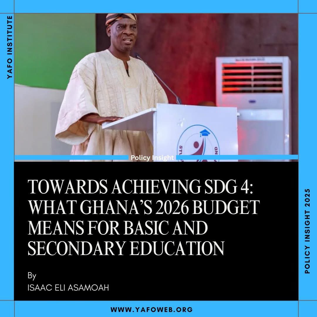 Our Policy Scholar and Director of Communications @Isaac Eli Asamoah shares insight on Ghana's 2026 Budget on Education. 

Link 🔗 
yafoweb.org/2025/12/04/tow…