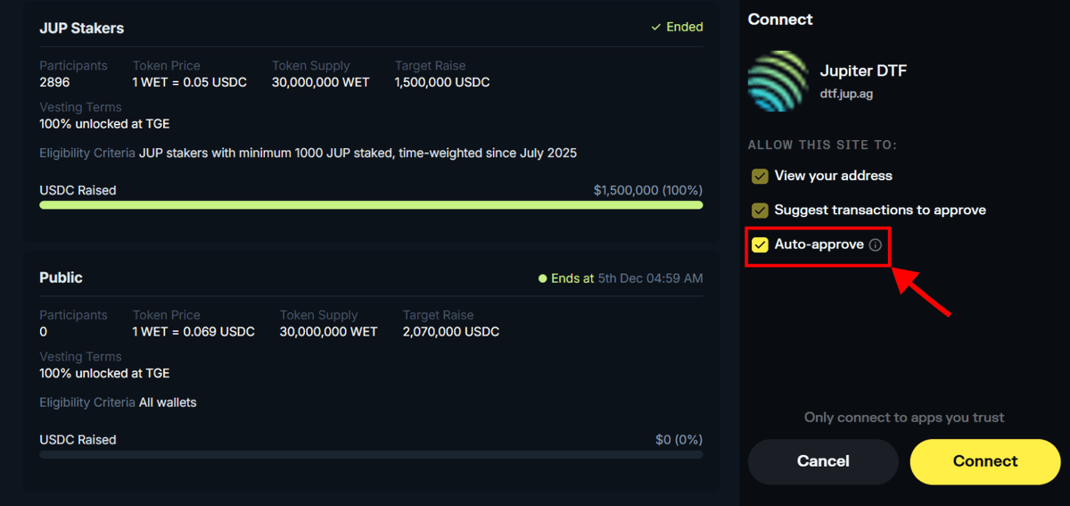 How to outplay 99% of degens in the $WET sale?

For context:

- Wetlist phase: SOLD OUT in 2 minutes
- JUP Stakers phase: SOLD OUT in 22 seconds

The Public phase will be MUCH harder to catch - but with my little trick your chances SKYROCKET

Main challenges:

- Website crashing