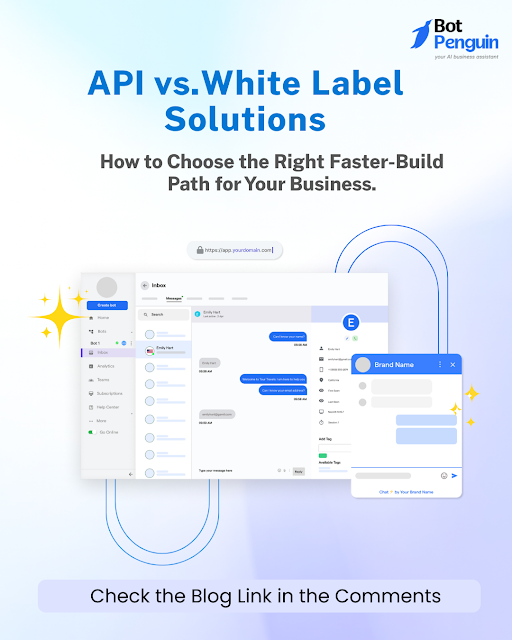 imbotpenguin's tweet image. Choosing between an API-based build and a white-label solution can shape your product’s speed to market, flexibility, and branding control. 
Read the link given in the comment section.

#APIs #APIBuild #APIIntegration #WhiteLabel #WhiteLabelSaaS #WhiteLabelSolution #SaaS