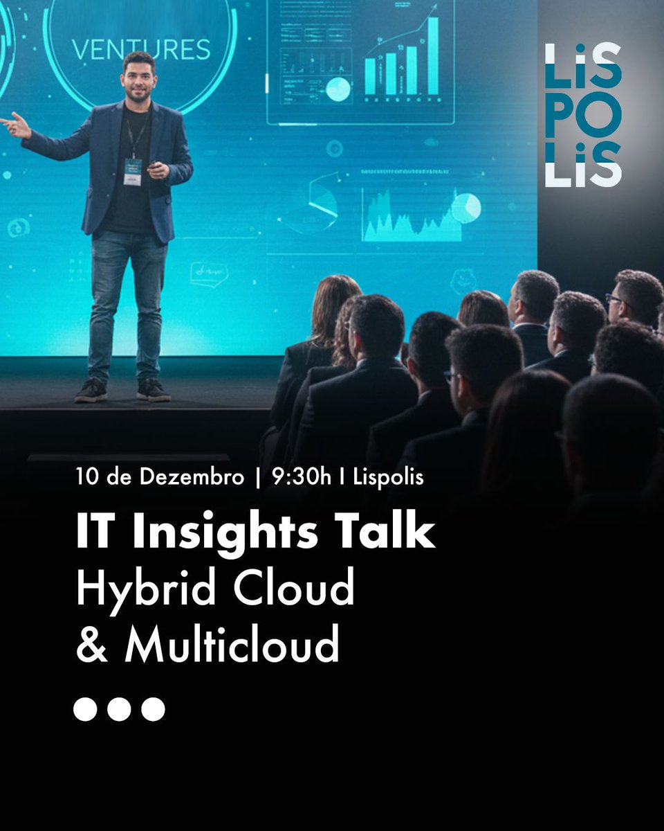 lispolis_'s tweet image. A IT Insights Talk - em parceria com a Lispolis - chega à edição final com a &quot;Hybrid Cloud &amp;amp; Multicloud&quot;.
Será uma oportunidade para explorar a importância crescente e as vantagens da computação multicloud, numa plataforma que junta profissionais do setor.
talks.itinsight.pt/hybrid-cloud-a…