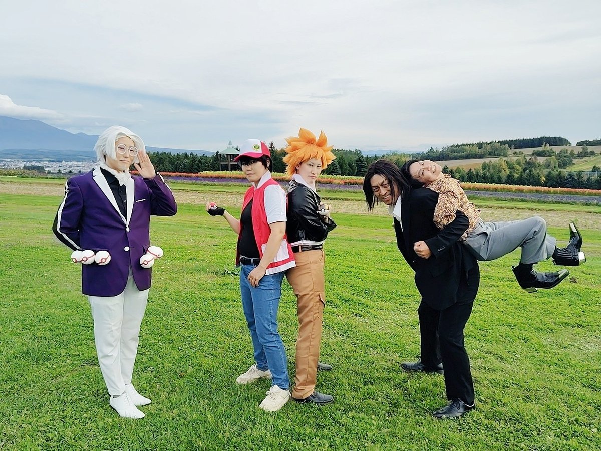 cosplay
左から
グ/ラ/ベ/ル/先/生→黒鬼さん（<a href="/ironblate/">黒鬼</a>）
レ/ッ/ド/→海弓
グ/リ/ー/ン→神哉さん（<a href="/kouya384/">神哉(ｺｳﾔ)🍍@NEXT→11/8&11/22カメラ</a>）
冴/島/大/河→タキュさん
真/島/吾/郎→wagiさん（<a href="/kyuCOSAC/">wagi</a>）

#フラワーランドかみふらの