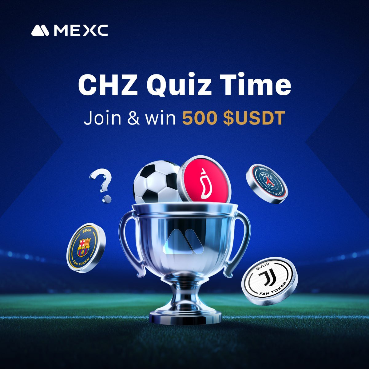 ⚽ CHZ Quiz Time: Share💰$500 +👕2 Jerseys!

The “Zero Fees” promotion applies specifically to trading which asset?
A) All Spot pairs
B) All Futures pairs
C) CHZ on select Spot &amp; Futures pairs
D) USDT pairs only

❓How to join:
 Comment your answer &amp; your favorite football team