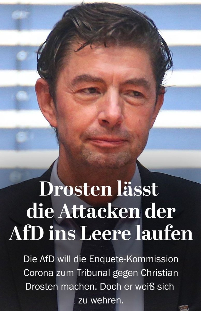 Die #AfD hat eine Reihe lächerlicher, ungebildeter Schwurbler in die Corona-Enquete-Kommission gesetzt und denkt, sie könne Wissenschaftlern etwas entgegensetzen. Um ihr „Stimmvieh” zu verarschen, reicht es vielleicht. Für intelligente Menschen ist diese Truppe ein geistiges