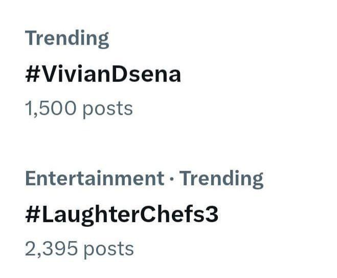#VivianDsena is trending 😍❤️✨

#VDians #LaughterChefs3